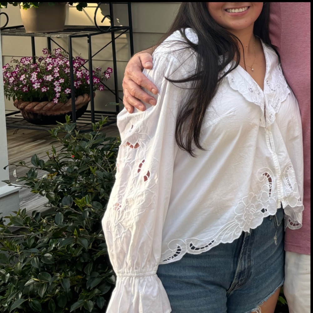 Free People Maisie Cutwork Top